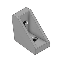 MODULAR SOLUTIONS ALUMINUM GUSSET<br>18.5MM X 45MM ANGLE WITH OUT HARDWARE